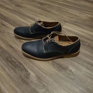 Johnston & Murphy Navy Leather Oxfords